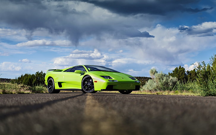 Straße, Lamborghini, Supercar, Diablo, Austausch, Lunchbox-Fotoarbeiten, HD-Hintergrundbild