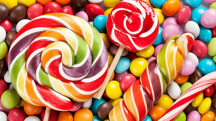 حلويات متنوعة ، ملونة ، 4k ، ورق حائط 5k ، حلوى ، مجردة، خلفية HD