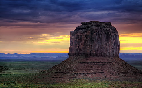 пейзаж, природа, планини, САЩ, скално образувание, Юта, Monument Valley, HD тапет HD wallpaper