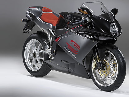 MV Agusta F4-1000 Tamburini, черный спортивный мотоцикл Senna Agusta, Мотоциклы, MV Agusta, mv agusta f4-1000 tamburini, HD обои HD wallpaper