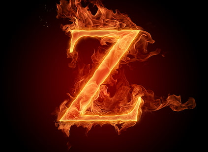 rotes Z mit Feuerclipart, Feuer, Flamme, Buchstabe, Alphabet, Litera, HD-Hintergrundbild HD wallpaper