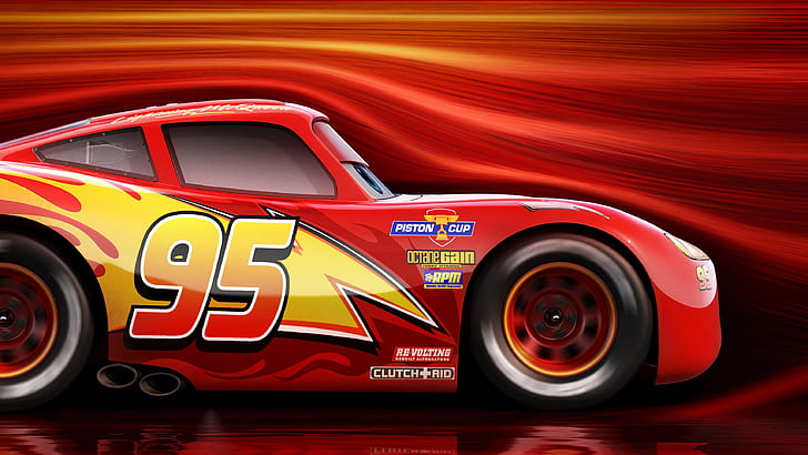 Cars 3, Lightning McQueen, Animation, HD wallpaper
