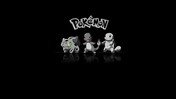 Illustrazione di personaggi Pokemon, Pokémon, Charmander, Bulbasaur, Squirtle, Sfondo HD