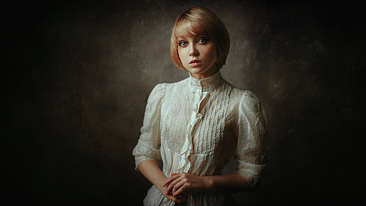 Frauen, Modell, Porträt, Olya Pushkina, kurze Haare, HD-Hintergrundbild