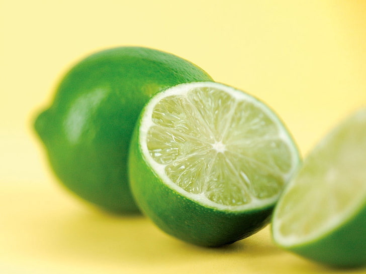 green lime fruit, lime, citrus, sour, HD wallpaper