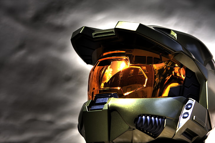 златен и черен каска за цяло лице, Halo, Master Chief, Halo 3, Xbox One, Halo: Master Chief Collection, видео игри, HD тапет