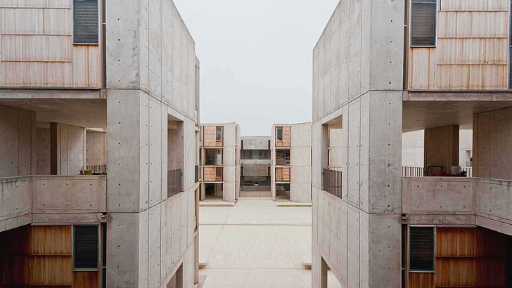 bangunan beton abu-abu, bangunan, dinding, modern, Wallpaper HD