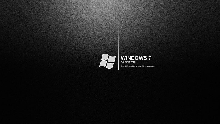 Logo di Windows 7, sfondo, Windows 7, sfondo nero, Sfondo HD