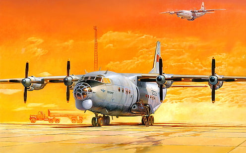 Aviones de transporte militar, Antonov An-12, Fondo de pantalla HD HD wallpaper