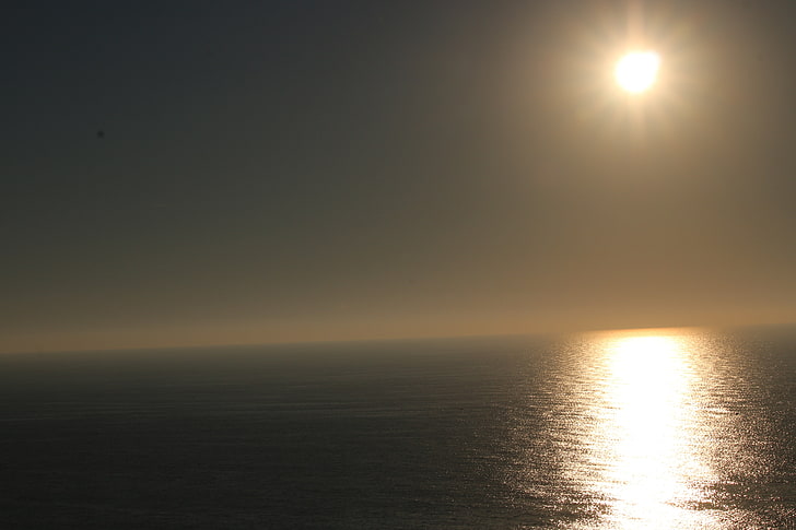 البحر والسماء والشمس والأفق، خلفية HD