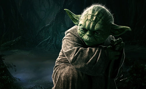 Master Yoda, Star Wars, Yoda from Star Wars illustration, Movies, Star Wars, Star, Wars, Master, Yoda, HD wallpaper HD wallpaper