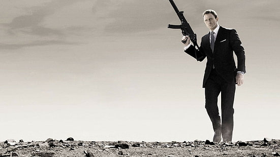 Квант милосердия Джеймс Бонд 007 Даниэль Крейг HD, человек в черном строгом костюме, фильмы, Джеймс, Бонд, 007, Даниэль, Крейг, квант, утешение, HD обои HD wallpaper