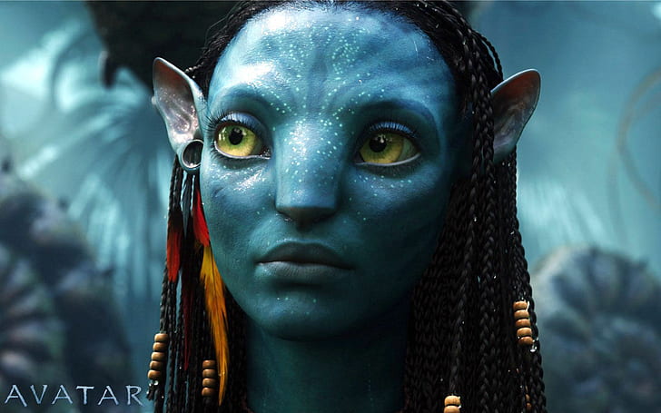 Zoe Saldana As Neytiri in Avatar, avatar, neytiri, saldana, HD wallpaper