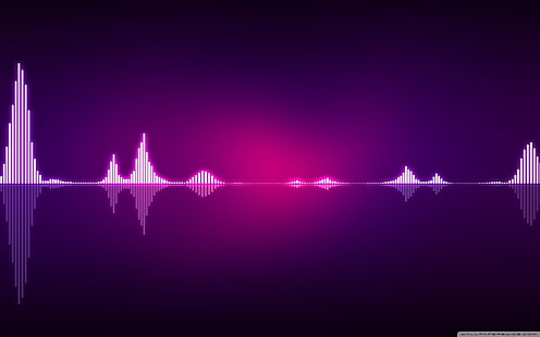 фиолетовый эквалайзер обои, звуковая волна, простой фон, цифровое искусство, HD обои HD wallpaper