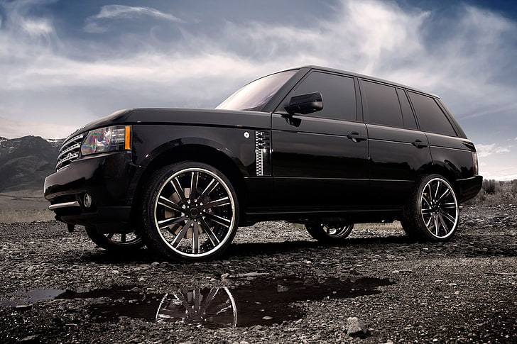 range rover, land rover, auto, wheels, tuning, clouds, HD wallpaper