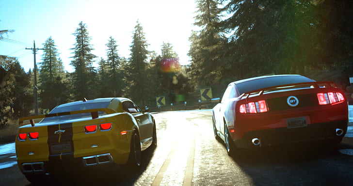 Die Besatzung, Die Besatzung Wild Run, Straße, Chevrolet Camaro, Ford Mustang, HD-Hintergrundbild
