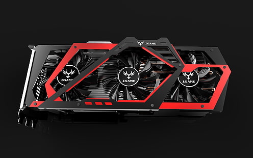 black and red GPU card, Nvidia, GeForce, graphics card, GPUs, simple background, PC gaming, technology, hardware, HD wallpaper HD wallpaper