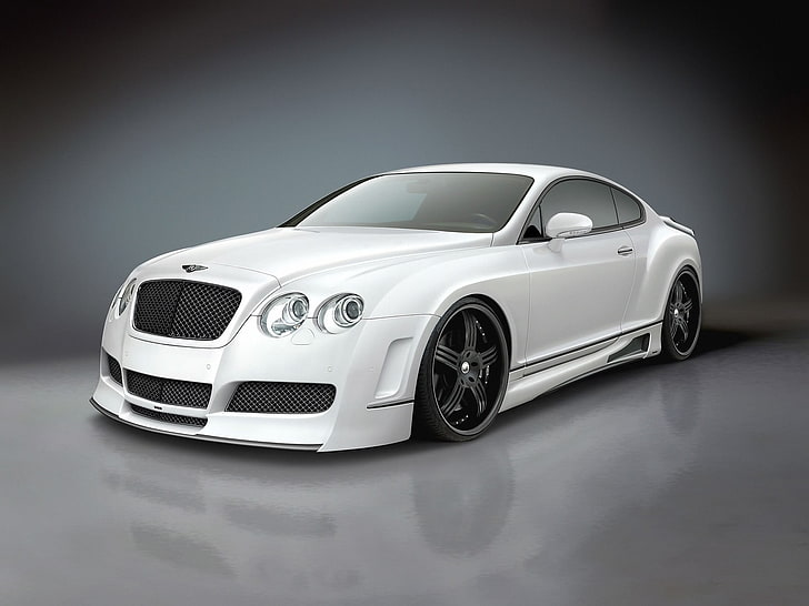 white Mercedes-Benz car, Bentley, car, white cars, vehicle, HD wallpaper