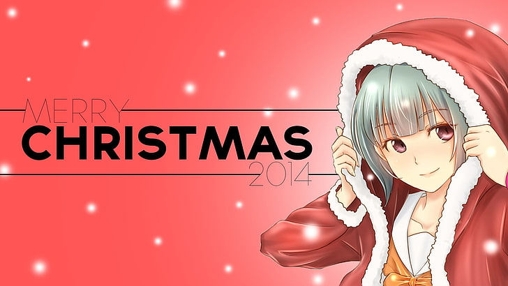 Christmas, anime, anime girls, Kantai Collection, Yuubari (KanColle), HD wallpaper