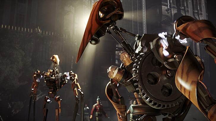 Robot Enemy, Clockwork Soldiers, Dishonored 2, HD wallpaper