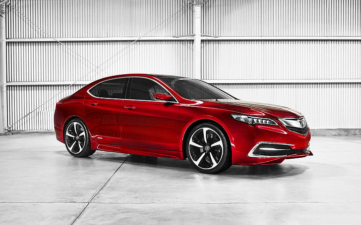 2014 Acura TLX Concept, red sedan, concept, acura, 2014, cars, HD wallpaper