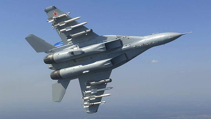 air, aircraft, force, fulcrum f, mig 35, mikoyan gurevich, russian, HD wallpaper