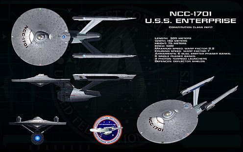 Star Trek NCC-1701 U.S.S. Enterprise, Star Trek, USS Enterprise (spaceship), HD wallpaper HD wallpaper
