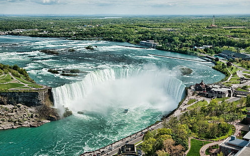 Cataratas, Niagara, De cima, Olha, Vapor, Caro, HD papel de parede HD wallpaper