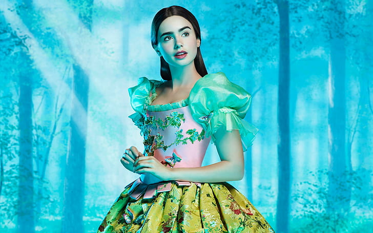Lily Collins as Snow White, white, snow, lily, collins, celebrities, HD wallpaper