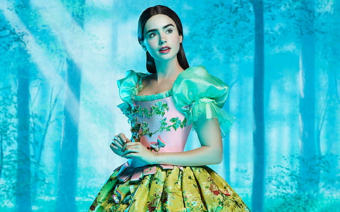 Lily Collins as Snow White, white, snow, lily, collins, celebrities, HD wallpaper HD wallpaper