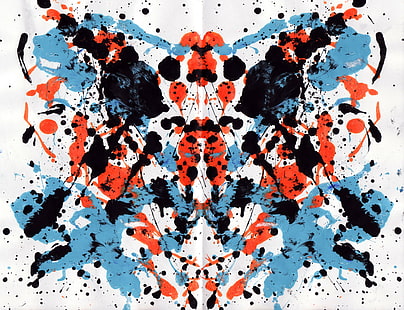 tinta, percikan cat, simetri, uji Rorschach, Wallpaper HD HD wallpaper