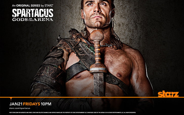 arena, clare, dustin, gods, posters, spartacus, HD wallpaper