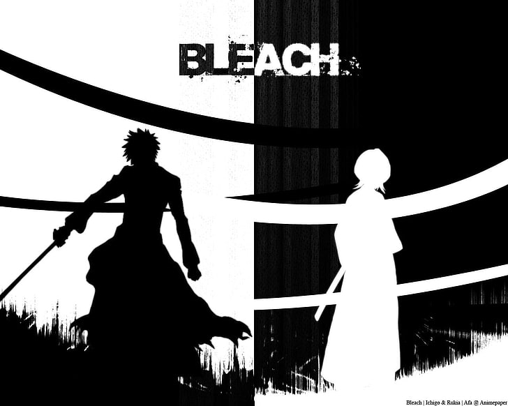 Bleach anime-affisch, Bleach, Ichigo Kurosaki, Rukia Kuchiki, HD tapet