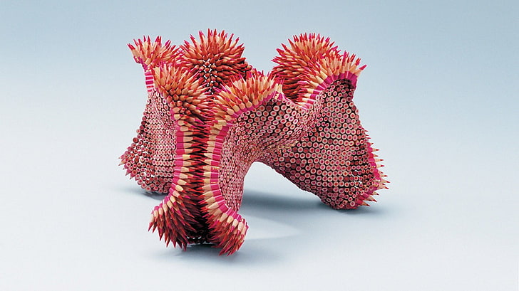 Origami 3D, karya seni, patung, pensil, Wallpaper HD