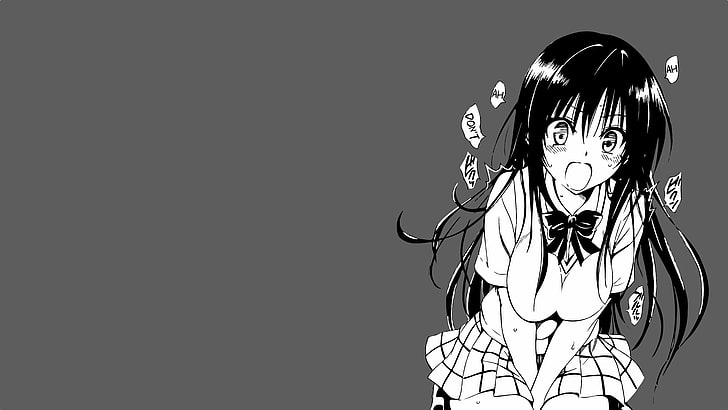 female anime character in school uniform illustration, To Love-ru, Kotegawa Yui, manga, HD wallpaper