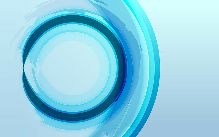 Blue Abstract Circle HD, аннотация, цифровая / иллюстрации, синий, круг, HD обои