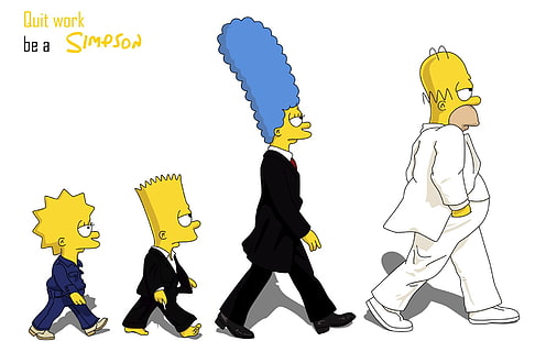 The Simpsons family wallpaper, The Simpsons, Bart Simpson, Cartoon, Homer Simpson, Lisa Simpson, Marge Simpson, HD wallpaper HD wallpaper