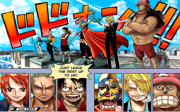 One Piece, Nami, Roronoa Zoro, Monkey D. Luffy, Usopp, Sanji, Tony Tony Chopper, HD tapet