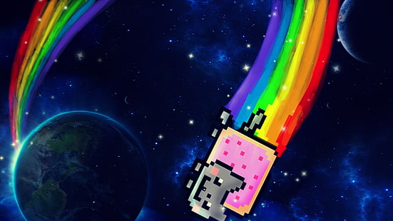 Fondo de pantalla de Nyan Cat, Nyan Cat, Fondo de pantalla HD HD wallpaper