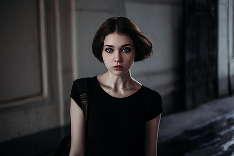 девушки, портрет, Иван Проскурин, модель, Оля Пушкина, HD обои HD wallpaper