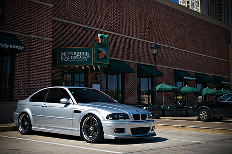 BMW M3 E46 Silber, bmw, M3, E46, Silber, am besten, herunterladen, HD-Hintergrundbild HD wallpaper