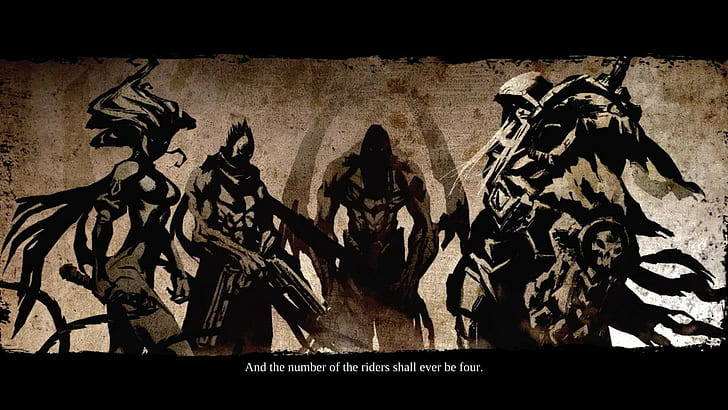 Darksiders, guerra, morte, Quatro Cavaleiros do Apocalipse, HD papel de parede
