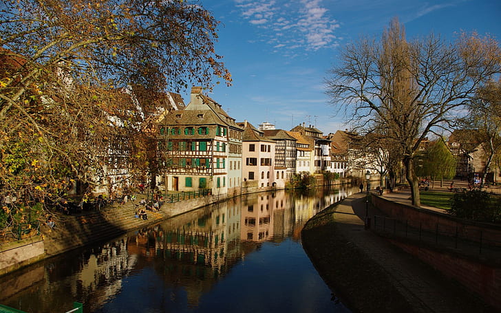 Градове, Страсбург, Франция, HD тапет