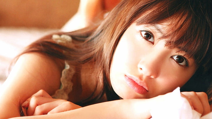 Haruna Kojima, wanita, Asia, berambut cokelat, Wallpaper HD