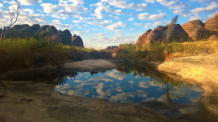 Purnululu National Park, Bungle Bungles, Wasserloch, Billabong, Purnululu, Westaustralien, Australien, Reflexion, HD-Hintergrundbild
