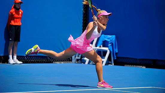 Katie Swan, tenis, rakiety tenisowe, kobiety, korty tenisowe, Tapety HD HD wallpaper