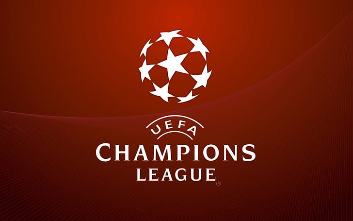 Röd UEFA Champions League-logotyp, logotyp, uefa, mästare, liga, varumärke och logotyp, HD tapet