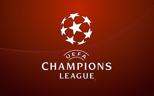 レッドUEFAチャンピオンズリーグのロゴ、ロゴ、UEFA、チャンピオン、リーグ、ブランド、ロゴ、 HDデスクトップの壁紙 HD wallpaper