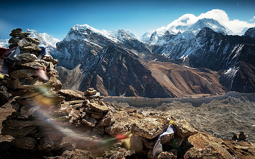 Tibet Dağları, tibet, peyzaj, dağlar, arka plan, HD masaüstü duvar kağıdı HD wallpaper