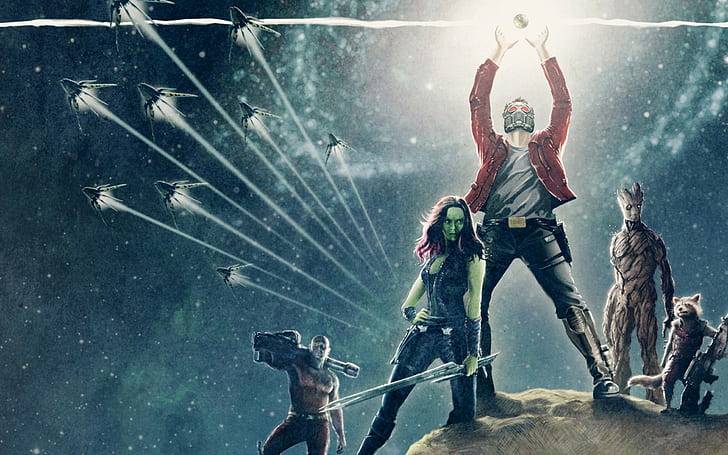 Guardians of the Galaxy Marvel HD, filmer, the, marvel, galaxy, Guardians, HD tapet